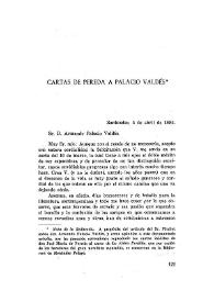 Cartas de Pereda a Palacio Valdés