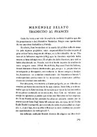 Menéndez Pelayo traducido al francés