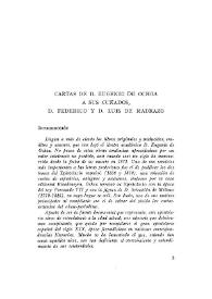 Cartas de D. Eugenio de Ochoa a sus cuñados, D. Federico y D. Luis de Madrazo