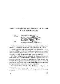 Una carta inédita del marqués de Viluma a D. Pedro Egaña
