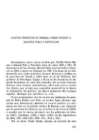 Cartas inéditas de Emilia Pardo Bazán a Manuel Polo y Peyrolón