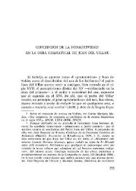 Concepción de la normatividad en la obra gramatical de Juan del Villar
