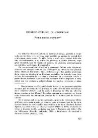 Ricardo Gullón: In Memoriam. Perfil biobibliográfico