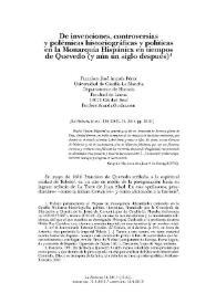 De invenciones, controversias y polémicas historiográficas y políticas en la Monarquía Hispánica en tiempos de Quevedo (y aún un siglo después)