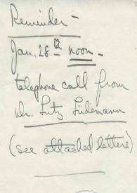 Anotaciónes manuscritas de Arthur Rubinstein. New York, 16 de marzo de 1970