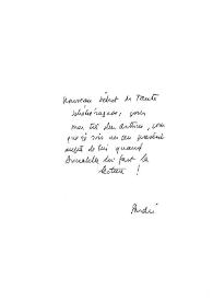 Carta de André a Arthur Rubinstein