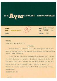 N. W. AYER & Son, INC. Radio Program