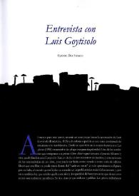 Entrevista con Luis Goytisolo