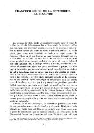Francisco Giner: de la setembrina al desastre