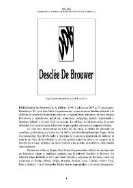 DDB (Desclée De Brouwer) S. A. [editorial] (Bilbao, 1944- ) [Semblanza]