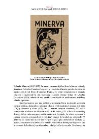 Editorial Minerva (1912?-1975) [Semblanza]