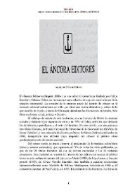 El Áncora Editores (Bogotá, 1980- ) [Semblanza]