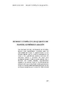 Humor y utopía en los Quijotes de Manuel Gutiérrez Aragón