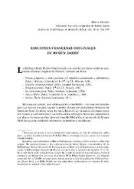 Ediciones francesas originales de Rubén Darío