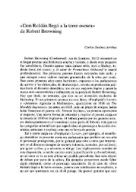 'Don Roldán llegó a la torre oscura' de Robert Browning
