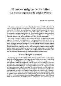 El poder mágico de los bifes (La estancia argentina de Virgilio Piñera)