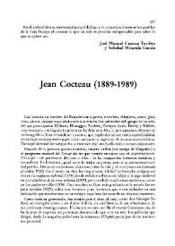 Jean Cocteau (1889-1989)