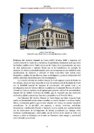 Ediciones del Archivo General de Ceuta (AGC) (Ceuta, 1988-  ) [Semblanza] 
