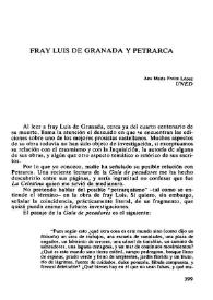 Fray Luis de Granada y Petrarca