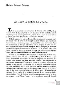 De Miró a Pérez de Ayala