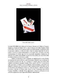 Acracia [colección de literatura libertaria de la Editorial Tusquets] (1973-1989) [Semblanza]