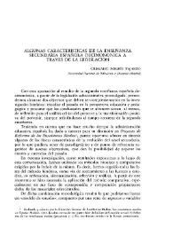 Algunas características de la enseñanza secundaria española decimonónica a través de la legislación