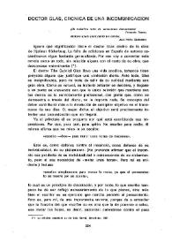 Doctor Glas, crónica de una incomunicación