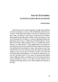 Antonio Di Benedetto: la escritura como vía de conversión