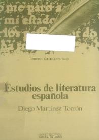 Estudios de literatura española
