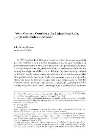 Entre Gustave Courbet y José Martínez Ruiz: ¿unas afinidades electivas?