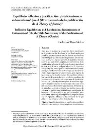 Equilibrio reflexivo y justificación: ¿intuicionismo o coherentismo? (en el 50º aniversario de la publicación de 