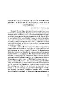 Unamuno en la forja de la poesía de Hidalgo: estética y metafísica en torno al tema de Dios y sus símbolos