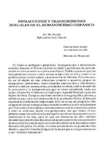 Infracciones y transgresiones sexuales en el Romanticismo hispánico