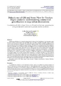Didactic use of GIS and Street View for Tourism Degree students: understanding commercial gentrification in large urban destinations