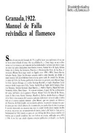 Granada, 1922: Manuel de Falla reivindica al flamenco