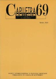 Caplletra: Revista Internacional de Filologia. Núm. 69, tardor 2020