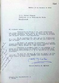 Carta de Carlos Rodríguez Spiteri a Germán Vergara Donoso. Madrid, 15 de octubre de 1941