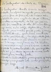 Carta de Miguel Hernández a Germán Vergara Donoso. Junio de 1939