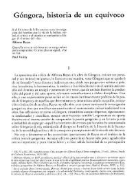 Góngora, historia de un equívoco