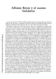 Alfonso Reyes y el cuento fantástico