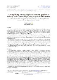 Downgrading among higher education graduates in Italy and France: exploring regional differences