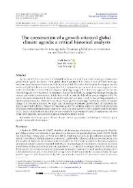 The construction of a growth-oriented global climate agenda: a critical historical analysis