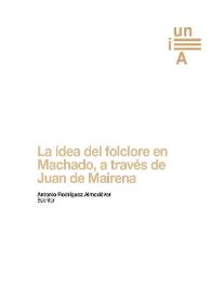 La idea del folclore en Machado, a través de Juan de Mairena