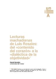 Lecturas machadianas de Luis Rosales: del 