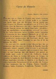 Carta de Francia: Francia, España y don Antonio