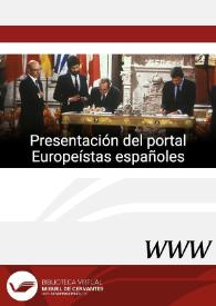 Presentación del portal Europeístas españoles