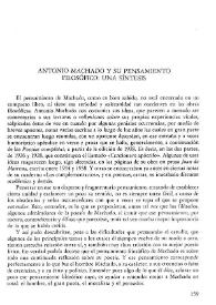 Antonio Machado y su pensamiento filosófico: una síntesis