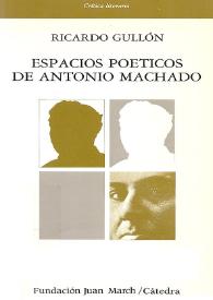 Espacios poéticos de Antonio Machado