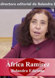 Entrevista a Àfrica Ramírez (Consorci d'Editors Valencians, Tabarca Llibres, Tàndem Edicions, Balandra Edicions, Associació d'Editors del País Valencià)
