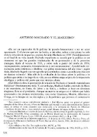 Antonio Machado y el marxismo
